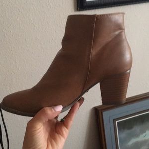 Nude ankle booties